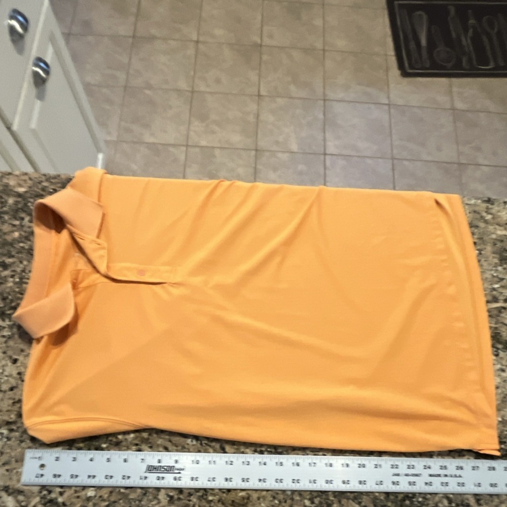 Arnold Palmer Men's Polo Shirt XL Orange Short Sleeve 100% Polyester Golf - Picture 6 of 6